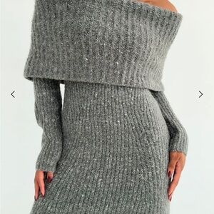 RUMORED fireside maxi sweater dress